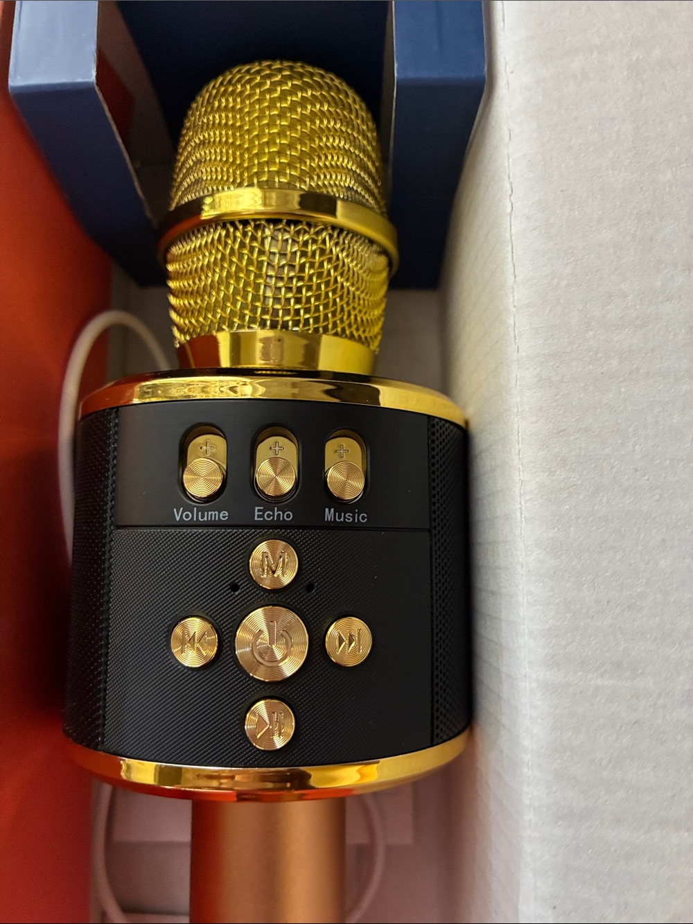 Professional Karaoke Microphone - Blue and Orange